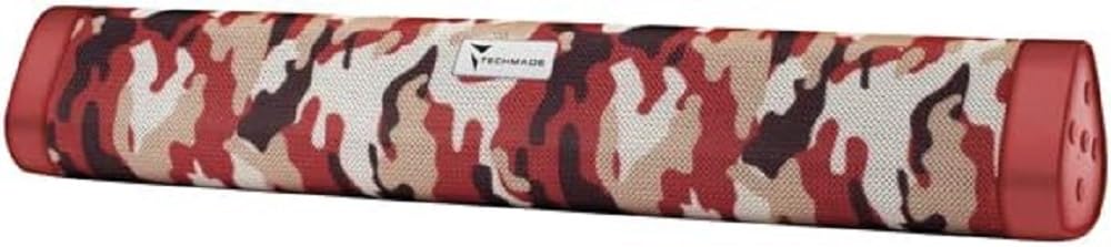 Techmade SOUNDBAR | Altavoz | Caso PORTÁTIL TECMADE INALÁMBRICA TM-A15-CAMR Color Camuflaje Rojo para PC