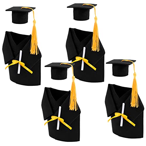 Mini chapeaux de remise de diplômes pour bouteilles décorations de table