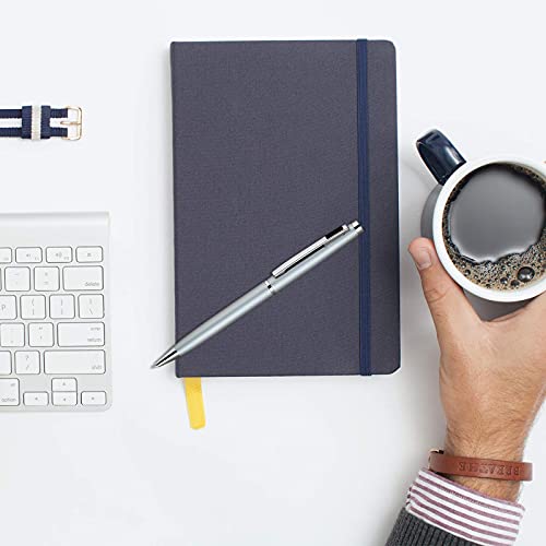 Image of Lanier 4G Ballpoint Pen - Shiny Chrome Ring & Parts with Medium Tip 0.7mm Cross Style Refill (with Accents - White or Black or Purple or Pink)