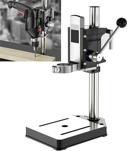 Drill Press Stand for Hand Drill, Benchtop Drill Presses, Adjustable Bench Clamp Drill Press Floor Stand for Drilling Collet, Ideal for DIY and Professional Repairs