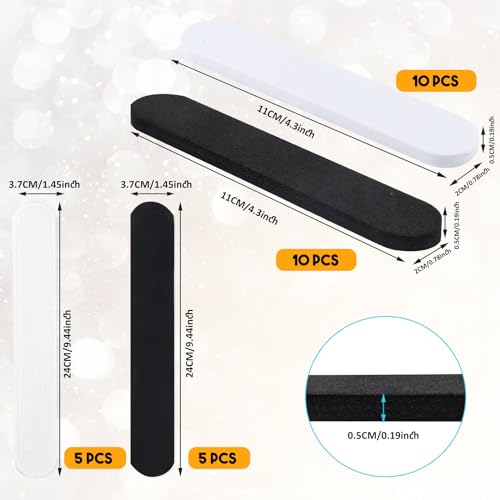 30 stück Hutgrößen Reduzierer, Schaumstoff Selbstklebend Hut Größe Reduzierer mit 10 Schweißfest-Klebeband, Schwarz und Weiß Hut Verkleinerung, Hutband Innen für Verringern Sie Der Größe Der Mütze