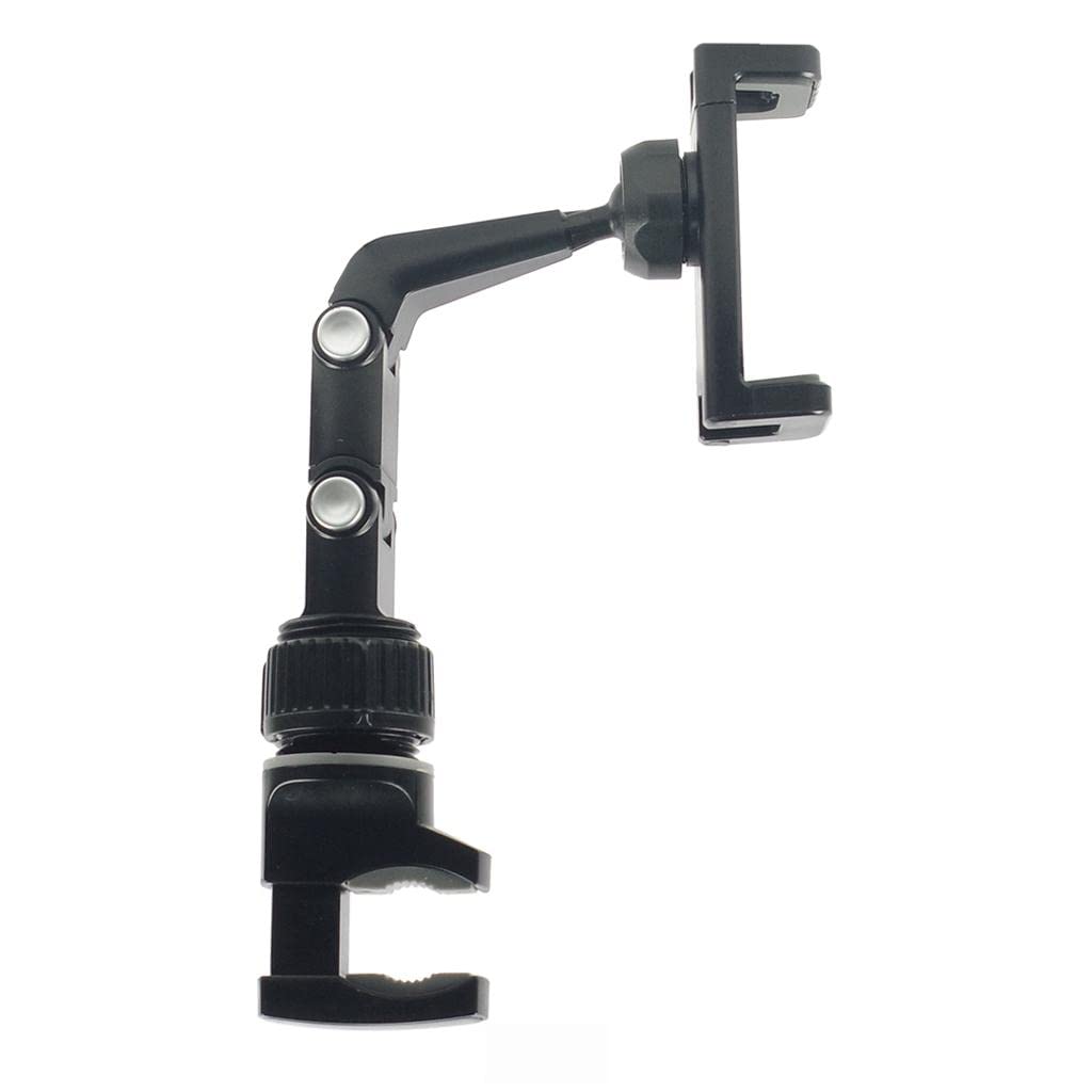 Sharplace Gitarrenkopf-Clip Mikrofonständer Handyhalter Gitarrenkopf-Zange für Musikaufnahmen, Schwarzgrau