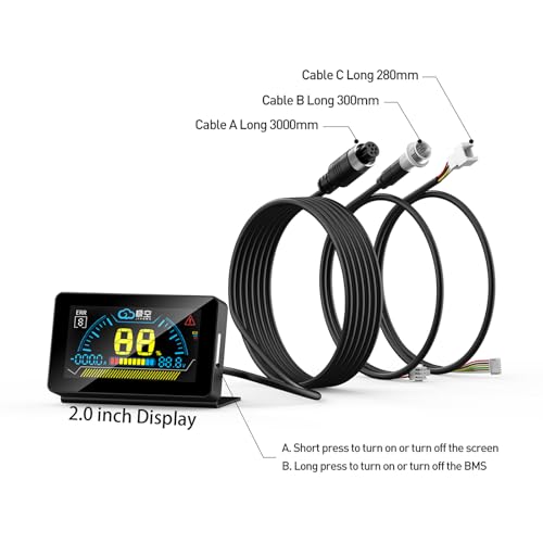 Image of JKBMS Accessory 2 inch LCD Display Screen with Active Switch Monitor for JK Smart BMS Battery Protection Board