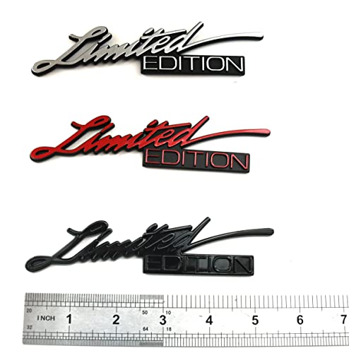 Image of 2pcs Limited Edition Decal Sticker Trunk Emblem 3D Badge Nameplate Logo Replacement for F150 F250 F350 Chevy Silverado 1500 2500 C10 C15 (Chrome)