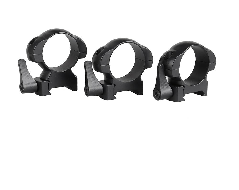 Lot De 2 Supports De Lunette en Acier 25,4/30 Mm, for Rail Picatinny 21 Mm, Collier De Serrage for Tube De Lunette Tactique