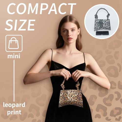 Geerlaqaly women's leopard print handbag, mini leopard print crossbody bag wallet, fashion handbag with shoulder strap3