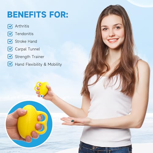 Fanwer Finger Exerciser Hand Squeeze Ball, Hand Grip Strength Trainer Build Hand, Finger and Wrist Strength, Finger Extension Exerciser for Rehab, Arthritis, Carpal Tunnel - Image 4