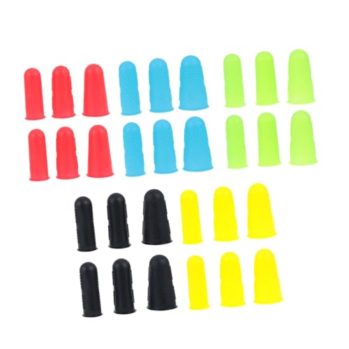 WOFASHPURET 30個 フィンガープロテクター シリコンフィンガーキャップ アクセサリー ホットグルースティック フィンガーサポートスリーブ シリコンフィンガーカバーキャップ フィンガースリーブ