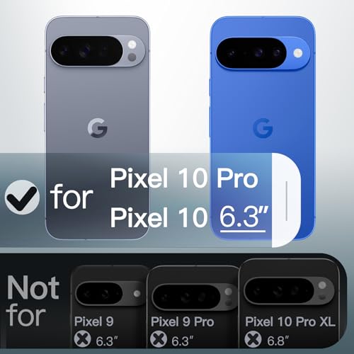 Image of JETech Magnetic Cover Case for Google Pixel 10 /10 Pro 2025, Compatible with MagSafe and Pixelsnap Charger, Translucent Matte Back Shockproof Phone Cover (Indigo)