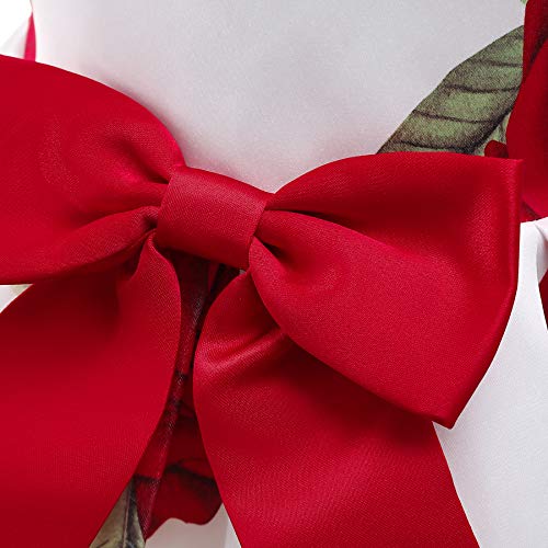 Girls Dress Retro Flower Print Dress Children's Dress Party Performance Dress Elegant Dresses4