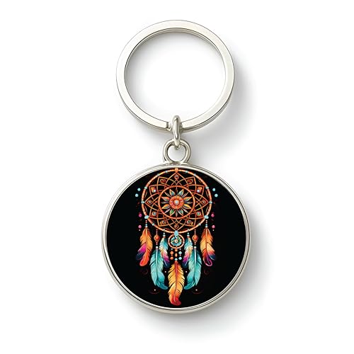 Image of MG | Protective Evil Eye /Spiritual Symbols /Om /Motivational Keychains | Double-Sided Metal Key Ring | Good Luck and devine Charm for Car, Bike, Home & Office