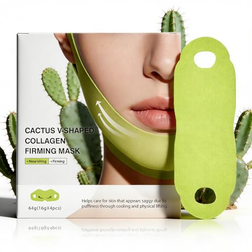Cactox V-Lifting Mewing Band Face Lifting Mask | Double Chin Lifting Mask For Sagging Jawline & Facial Puffiness Cooling Face Mask | Jaw & Chin Lifting Korean Skincare V Line Face Lifting Chin Mask