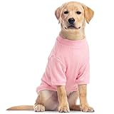 T-shirt XXL pour chien, pull en tricot confortable pour labrador doré, dalmatien de petits adultes, pull léger pour animal de compagnie, haut élégant pour chiot, confort intérieur et extérieur, rose