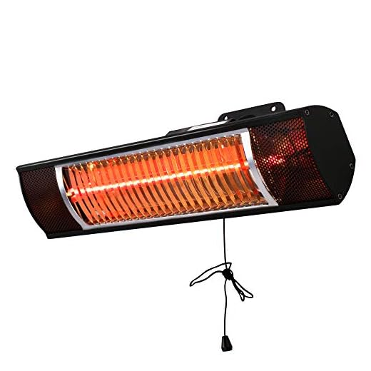 Star Patio Electric Patio Heater, Indoor/Outdoor Heater, Infrared Heater, Wall Mounted, Outdoor Heaters for Patio, Garage Heater, Space Heater, 1500W, Black, STP1580-SW