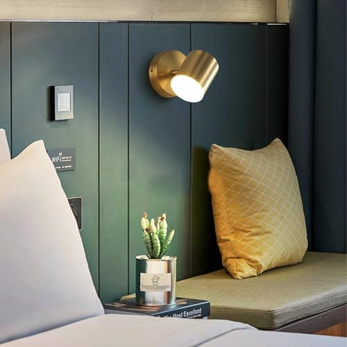 KRUIHAN LED Gold Wall Lights, 350° Rotatable Modern Minimalist Tri-Color Wall Sconce for Bedside, Living Room, Bathroom, Bedroom, Hallway - Cosy Home Interiors KRUIHAN LED Gold Wall Lights, 350° Rotatable Modern Minimalist Tri-Color Wall Sconce for Bedside, Living Room, Bathroom, Bedroom, Hallway - Image 2
