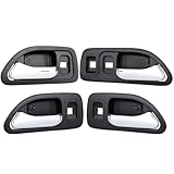 cciyu Door Handles Interior Front Rear Driver Passenger Side Replacement fit for 1994-1997 for Honda for Accord Black(4pcs)