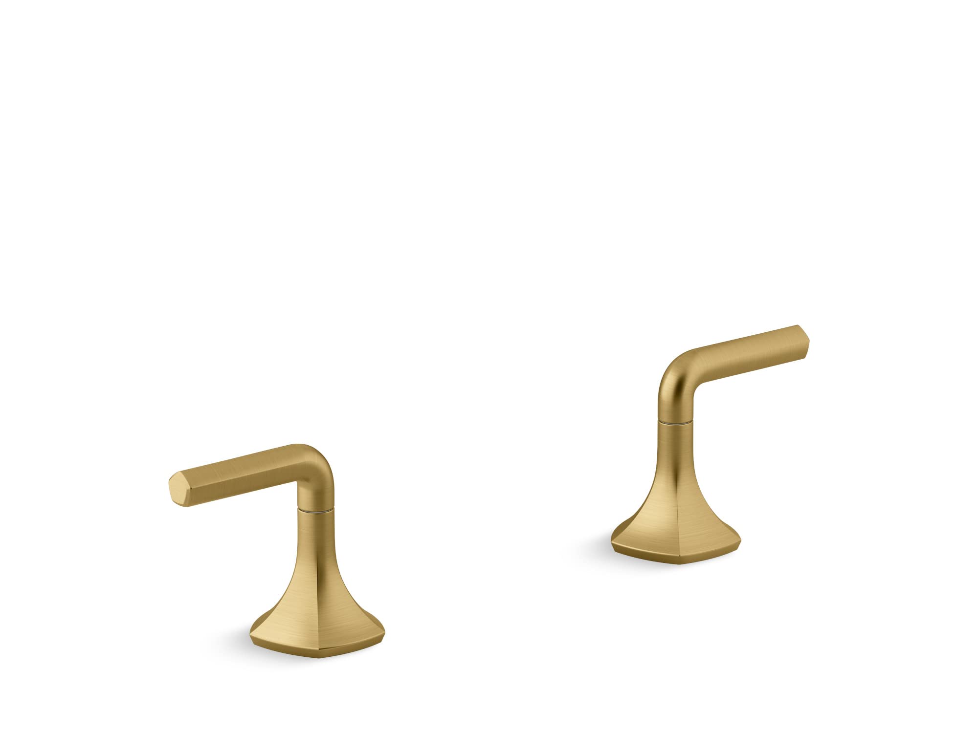 KOHLER27010-4-2MB OCCASION™ Lever bathroom sink faucet handles, Vibrant Brushed Moderne Brass