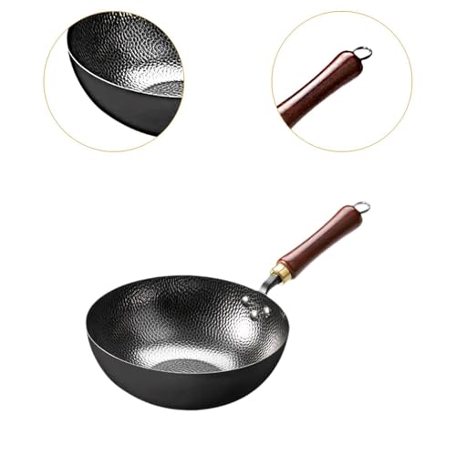 Wok chino con mango de madera y tapa miniatura 3