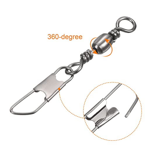 PATIKIL Fishing Barrel Swivel with Safety Snap - Image 4
