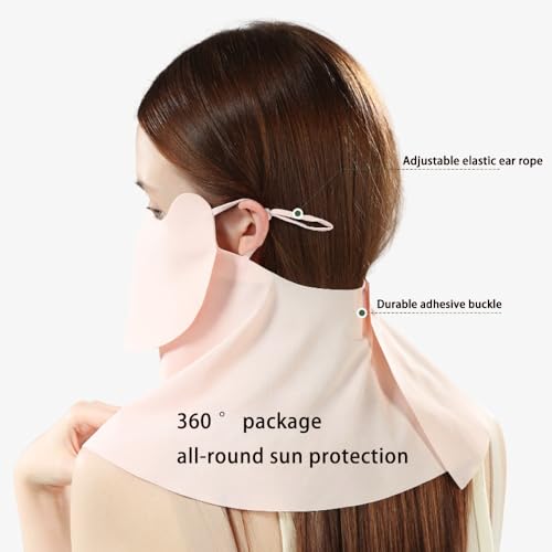 Breathable Ice Silk Face Mask | UV Protection Sun Cover | Seamless Sunshield for Eyes, Neck & Shoulders4