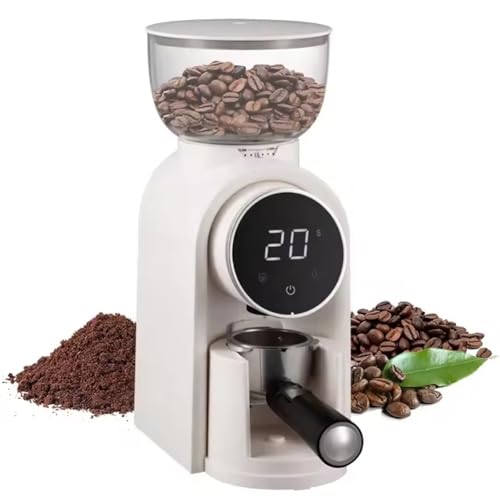 Elektryczny młynek do kawy, przenośny, 25-stopniowy młynek do espresso, pojemnik na ziarna kawy o pojemności 250 g z inteligentnym wyświetlaczem do domu i biura