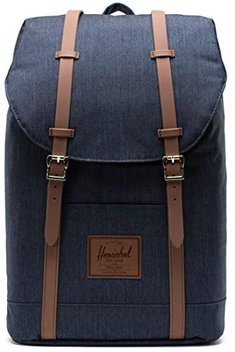 Herschel Retreat Backpack, Indigo Denim Crosshatch, Classic 19.5L