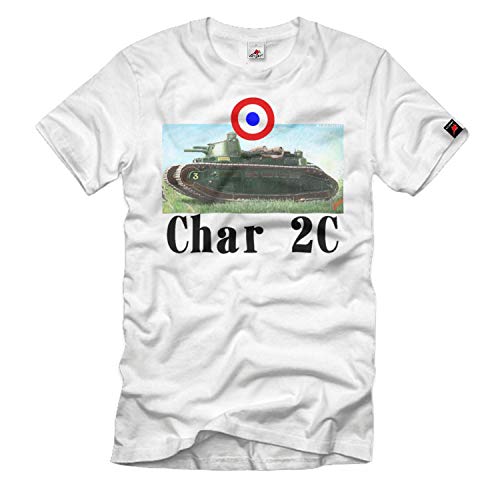 Tanque Char 2C ropa cómoda en talla grande XXL para evitar rozaduras con estilo militar blanco
