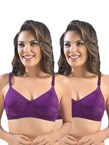 Image of SONARI Womens Cotton Everyday Bra | Non Padded, Wire Free, Comfortable Bra with Seamed Cups | Medium Coverage, Hook and Eye Closure for Everyday Wear | Adjustable Strap for a Customized Fit - Loreal