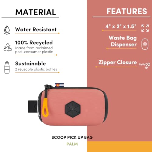 Image of OllyDog Scoop Pick Up | Dog Poop Bag Holder | Lightweight & Water-Resistant Dispenser | Leash Attachment for Hands-Free Carry | Fits Standard Waste Bag Rolls (Desert)