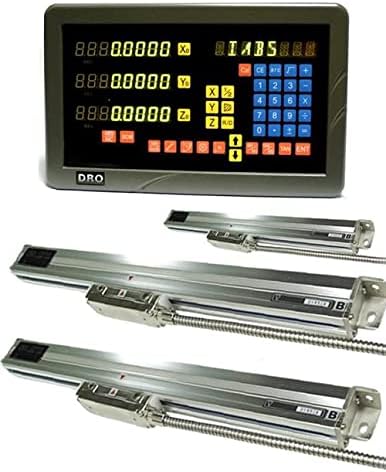 3 Axis DRO Digital Readout Lathe Pacakage Linear Glass Scale 0.0002" Fit on Bridgeport and Bench top Mill (10x54 Table)