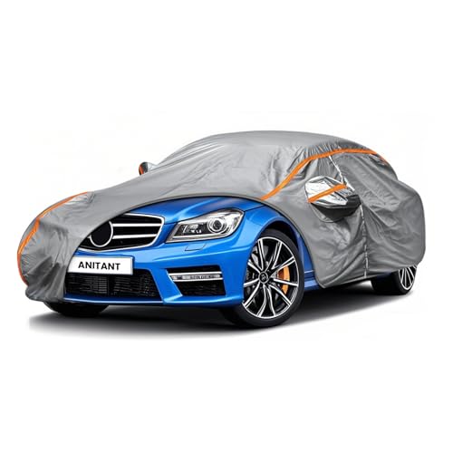 Image of Custom Fit Mercedes Benz C-Class Car Cover for C300 AMG 2008-2025 Outdoor Waterproof Car Cover All Weather with Door Zipper Cotton Lining Scratch Resistant Rain Sun UV Dust Snow Protection