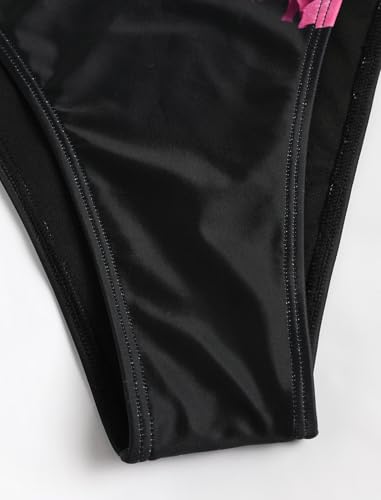 Image of ZAFUL Women Plunging One Piece Swimsuit Backless Cross Tie High Cut Thong One-Piece Bathing Suit