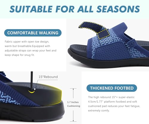 Image of COFACE Women's Orthotic Sandals Comfortable Plantar Fasciitis Arch Support