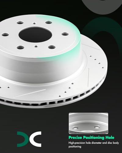 Image of SCITOO Rear Brake Rotors 2x Drilled & Slotted Brakes Rotor:55133