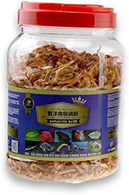 Jacksupermall 3000ml Turtle Food Freeze Dried Krill Aquarium Pond Fish Food Floating Shrimp Carnivore Koi Tropical Cichlid Turtle Feed (3000ml)