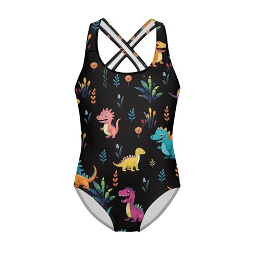 Image of Girls One Piece Swimsuit Teens Cross Back Summer Beach Wear for 5-14Y