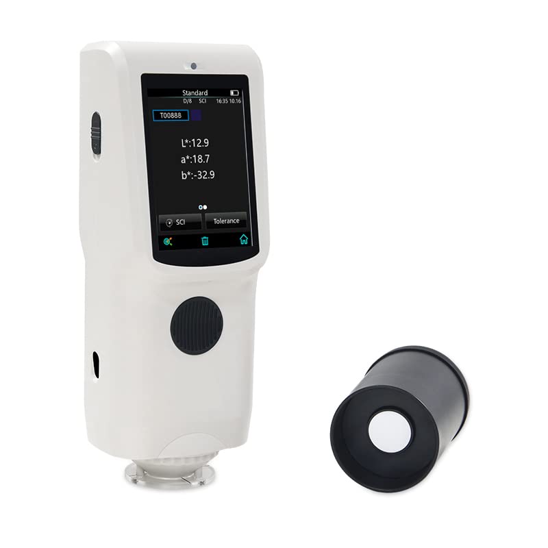 Paint Spectrocolorimeter Colorimeter Color Meter for Paint Plasic Printing with Aperture 8mm D/8 SCI Mode Double Row 24 Groups Wavelength Range 400 to 700nm