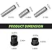 Front Le-af Spring & Upper A Arm Suspension Fit for Club Car DS 1992-Up Bushing Kits, A Arm Bushing (1016346)/Inner Sleeve (1016349)/Outer Sleeve (1016350), Le-af Spring Bushing/Sleeve