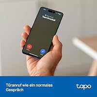 Tapo D205 Akku-Videotürklingel | WLAN Türklingel mit Kamera | 2K, 160° Weitwinkel, Zwei-Wege-Audio | Integrierter Akku | Lokale Speicherung auf microSD & H500 HomeBase | Kompatibel Solarpanel – Ansicht 8