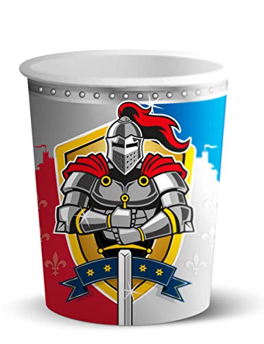 Folat 62851 Ritter - Vasos (250 ml, 8 Unidades), Multicolor