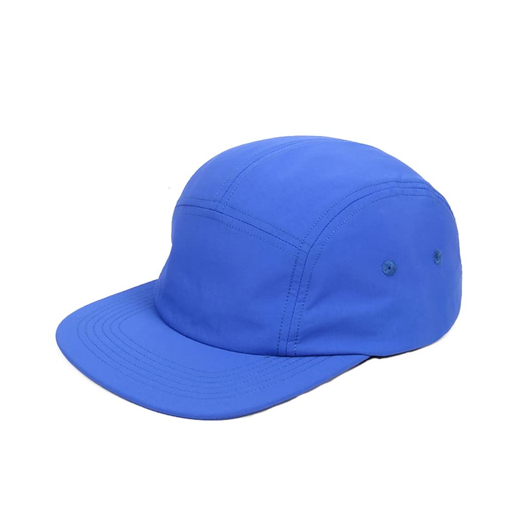 Berretto da Uomo 5 Pannello Unisex Colori Solidi Piatti Brim Nylon Quick Dry Baseball Gorros Women Outdoor Impermeabile Hip Hop Hat(C)