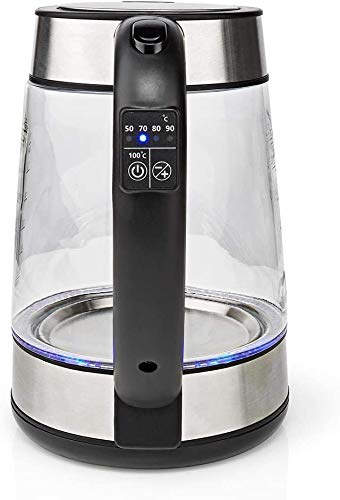 TronicXL 1,7l Glas beleuchteter Wasserkocher Edelstahl + Toaster Wasser Kocher beleuchtet mit einstellbarer Temperatur… – Bild 6