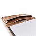 Leatherology Cognac Deluxe Folio – Full Grain Leather Padfolio with 3 Card Slots, ID Window, Large Gusseted Pocket & Pen Holder – Professional Organizer for Work