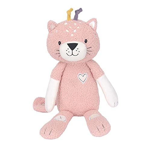 Image of Lambs & Ivy Signature Pink Leopard Plush Stuffed Animal Toy - Maya