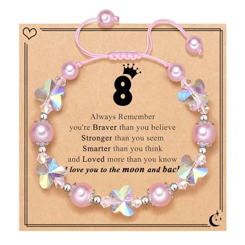 Image of Butterfly Bracelet for Girls, Gifts for 8 10 Year Old Girl Birthday Christmas