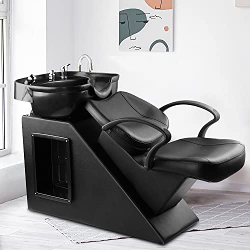 Salon Shampoo Barber Chair Backwash Bowl Sink Spa Equipment Station Unit,Luxury
