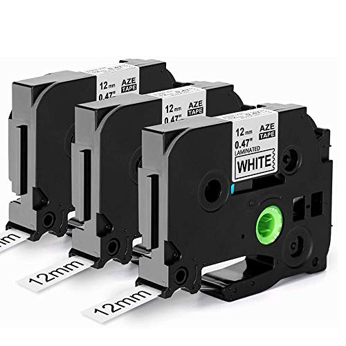 Unistar Cintas de Etiquetas 12mm Compatible para Brother TZe-231 TZe231 TZ-231 Negro Sobre Blanco, 12mmu00d78m Tape Cassette para P-Touch PT-H100 1000 1010 D210 D200 1230PC Etiquetadoras, Pack de 3