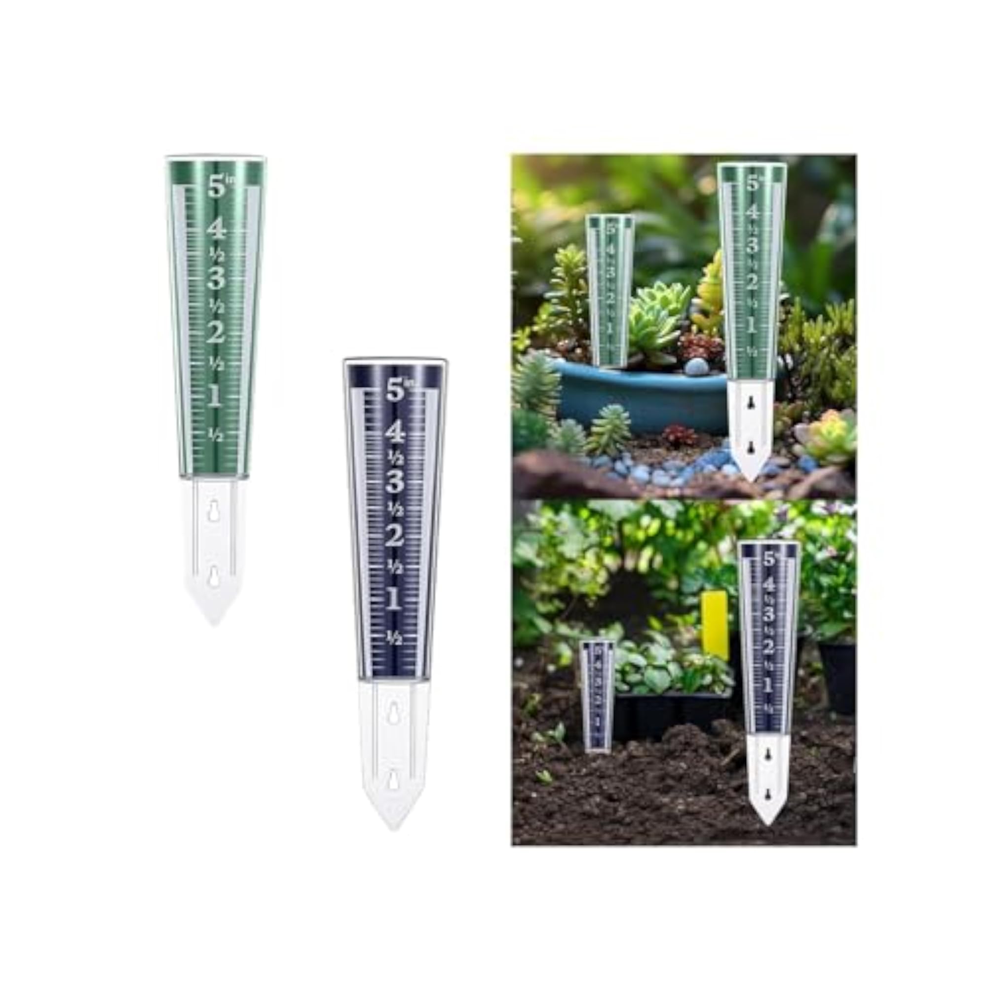 Garden Rain Gauge Decorative Stake Measuring Tool