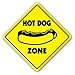 HOT DOG ZONE Sign Decal new Sign Decals hotdog cart gift foodie eating fat food stand franks