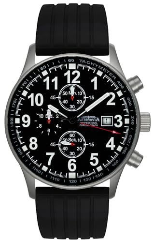 ASTROAVIA Chronograph Armbanduhr Herren Silikon Armband